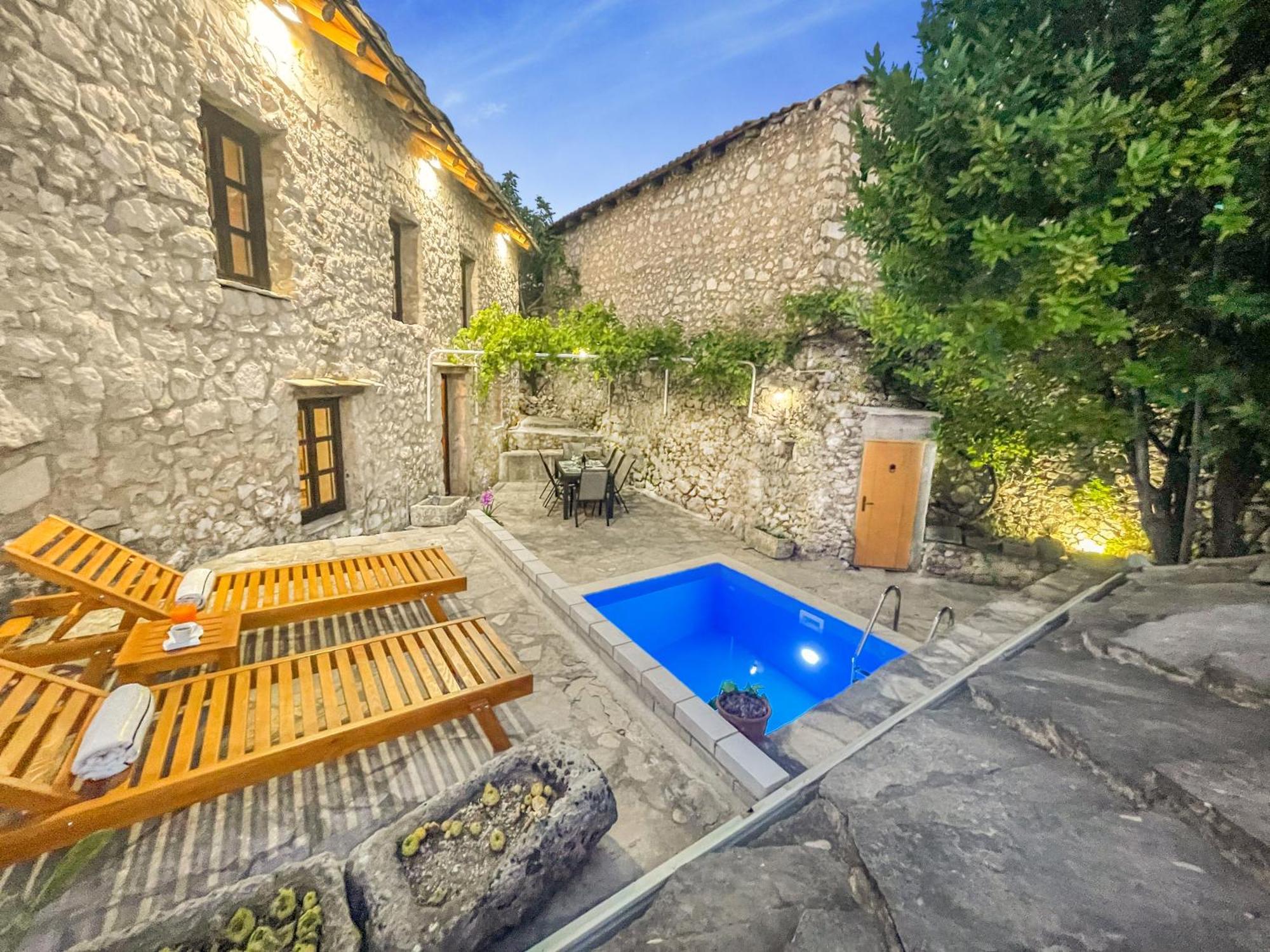 Villa Historic Pocitelj With Pool And Incredible Views On The River And Landmarks Exterior photo